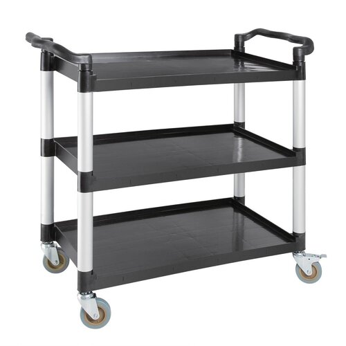 Vogue Mobile Trolley Polypropylene Large Black 200kg