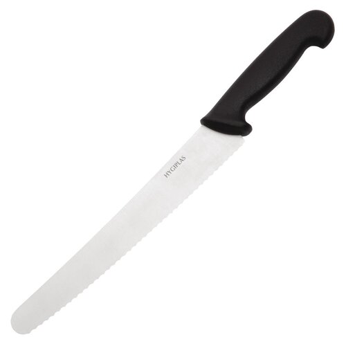 Hygiplas Serrated Pastry Knife Black - 10"