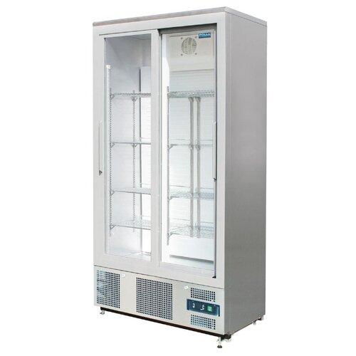 Polar G-Series Double Door Upright Back Bar Fridge Sliding St/St 490Ltr