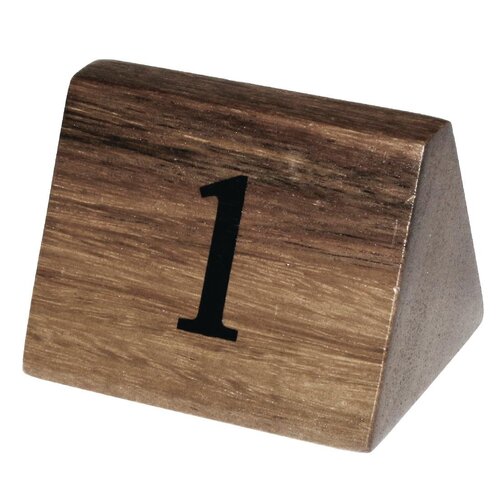 Wooden Table Number Signs Nos 1-10 (Set of 10)