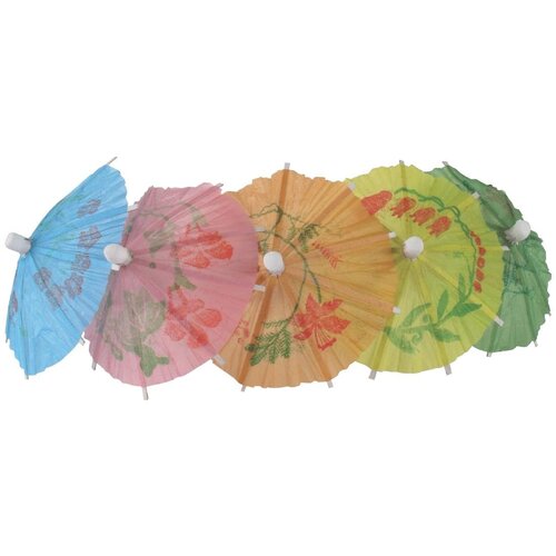 Fiesta Recyclable Cocktails Parasols Mixed Colours (Pack 144)