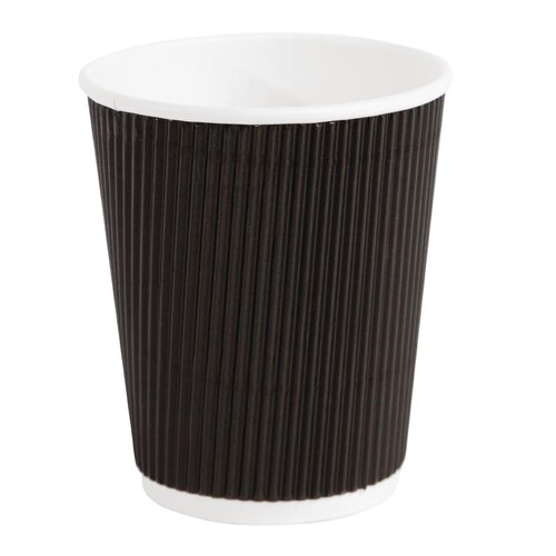 Fiesta Hot Cup Ripple Wall Black - 236ml (Sleeve 25)