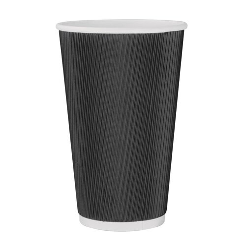 Fiesta Hot Cup Ripple Wall Black - 16oz (Sleeve 25)