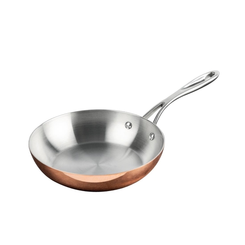 Vogue Induction Tri-Wall Copper Fry Pan - 200mm 7 3/4"