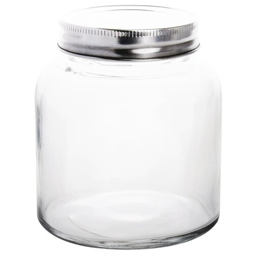 Vogue Glass Jar with St/St Lid - 84x100mm 330ml 12fl oz (Box 6)