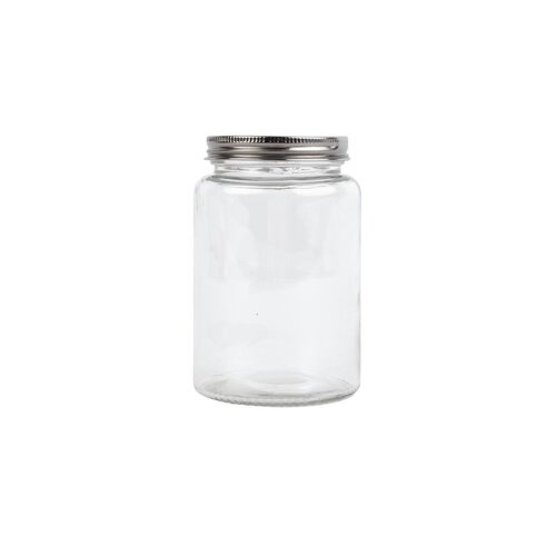 Vogue Glass Jar with St/St Lid - 86x130mm 550ml 19fl oz (Box 6)