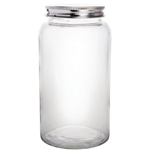 Vogue Glass Jar with St/St Lid - 90x170mm 800ml 28fl oz (Box 6)