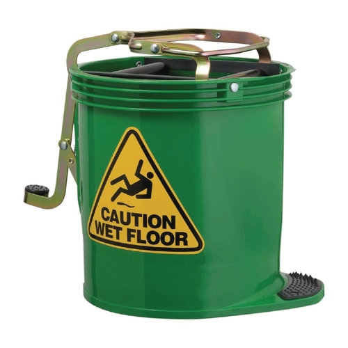 Oates Contractor Roller Wringer Bucket Green 15 Litre