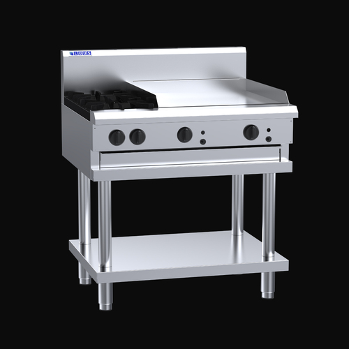 Professional Series 900 Cooktops 2 burners, 600 plate &amp; shelf