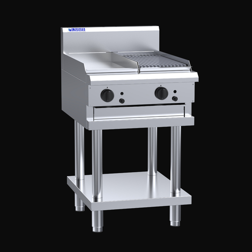 Professional Series 600 Griddles 300 plate, 300 char &amp; shelf