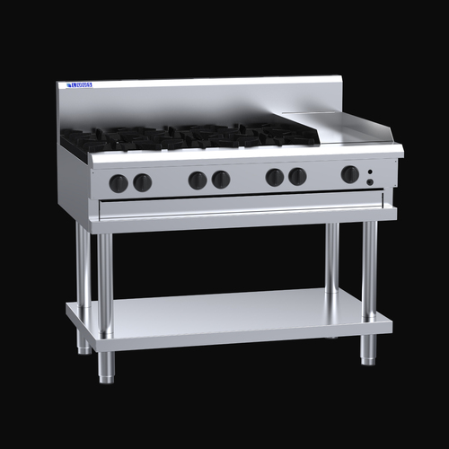 Professional Series 1200 Cooktops 6 burners, 300 plate &amp; shelf