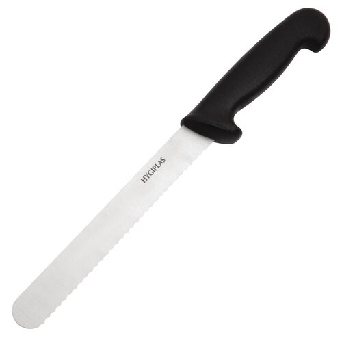 Hygiplas Bread Knife Black - Handle 8"