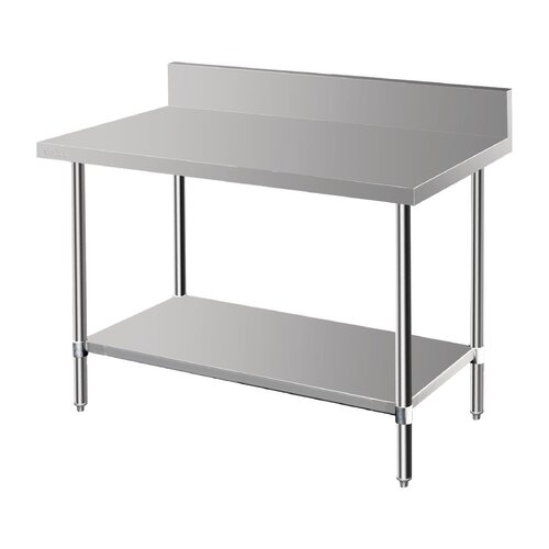 Vogue Premium 304  Stainless Steel Table with Upstand - 900x600x900mm