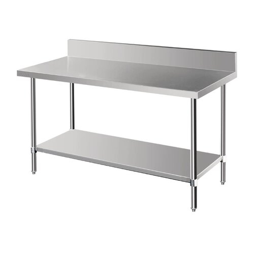 Vogue Premium 304  Stainless Steel Table with Upstand - 1500x600x900mm