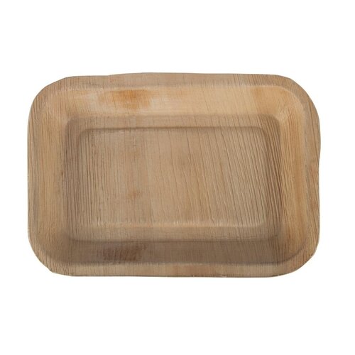 Fiesta Compostable Palm Leaf Plates Rectangular - 250x160mm (Pack 100)