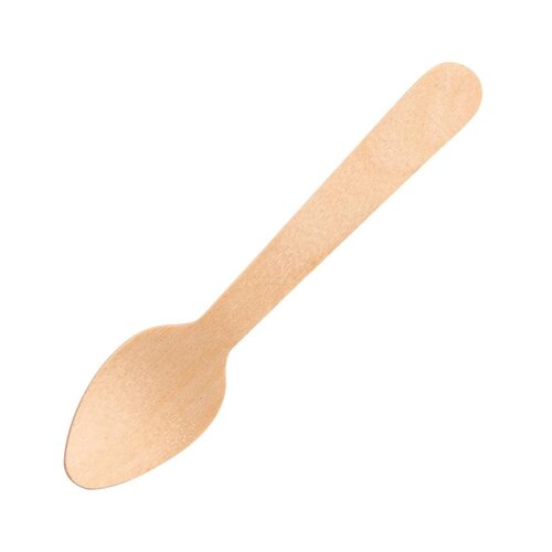 Fiesta Birch Wooden Teaspoon 110mm (Pack 100)