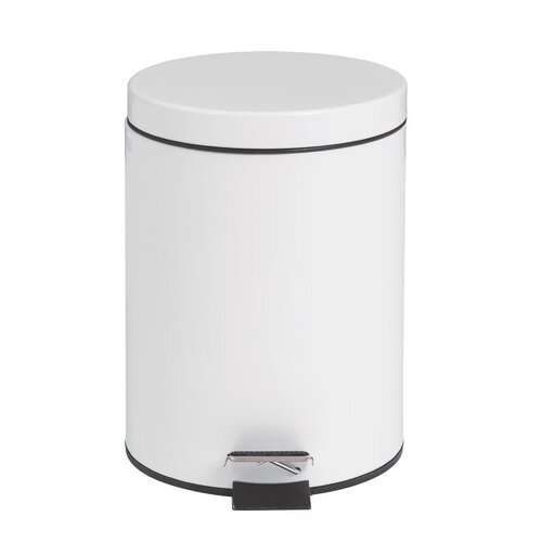 Bolero White Pedal Bin - 5Ltr