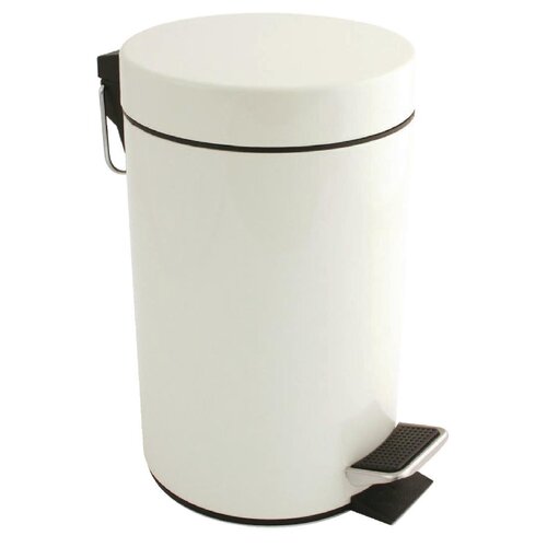 Bolero White Pedal Bin - 3Ltr