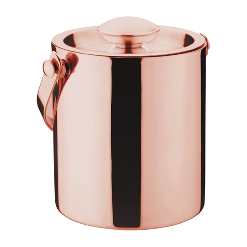 Olympia Copper Barware Ice Bucket Double Wall with Lid - 1Ltr