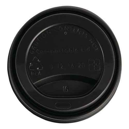 Fiesta Green Compostable Hot Cup Lids 340ml Pack of 50