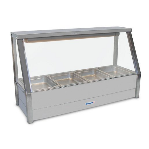 6 PAN SINGLE ROW FOOD BAR c/w WITH ROLLER DOORS