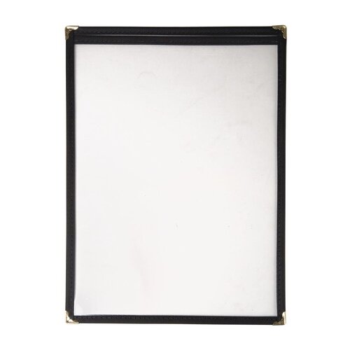 American Style Menu Holder Black A4 Two Card