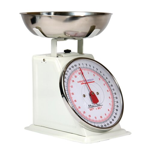 Vogue Kitchen Scale Bowl Top - 20kg/44lbs Grad. 50g/2oz