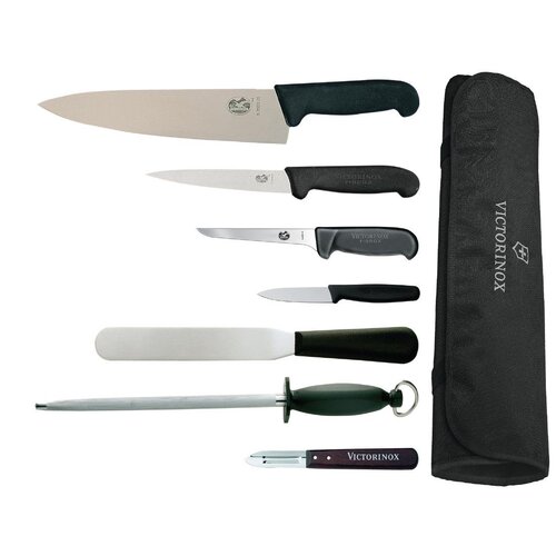 Victorinox 25cm Chefs Knife with Hygiplas &amp; Vogue Knife Set