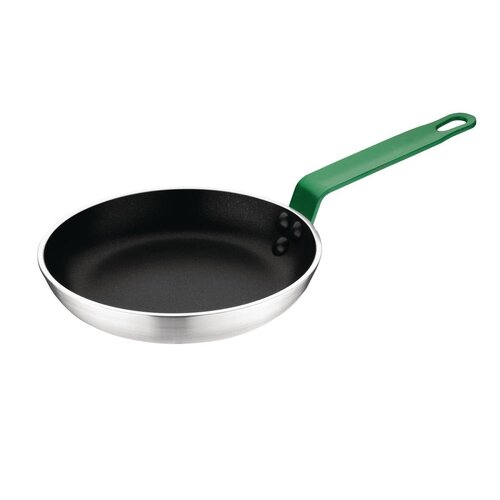 Hygiplas Frypan Aluminium Non-stick Teflon Platinum Plus Green Handle - 200x35mm