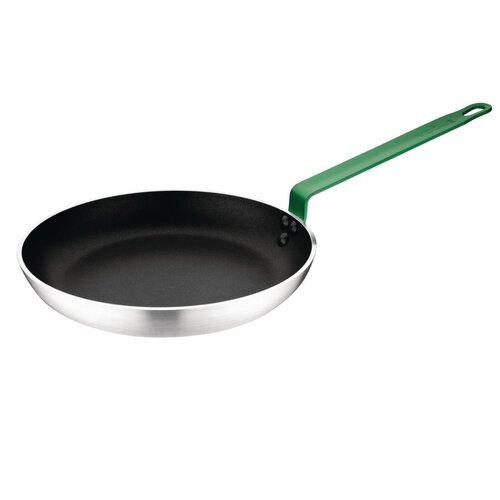 Hygiplas Frypan Aluminium Non-stick Teflon Platinum Plus Green Handle - 280x45mm