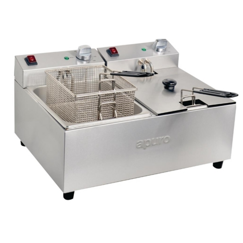 Apuro Double Deep Fryer - 2x5Ltr