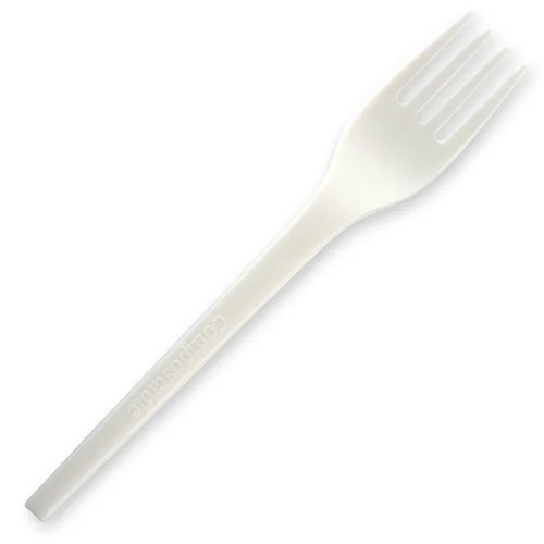 16.5cm (6.5") PLA fork - white Pack Size 1000