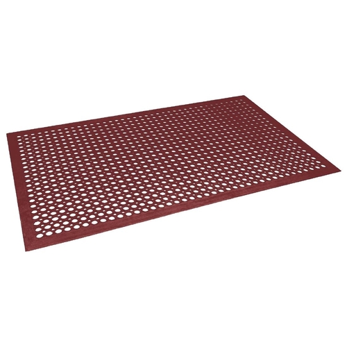 EDLP - Jantex Rubber Grease-resistant Anti-Fatigue Mat Red 0.9x1.5m