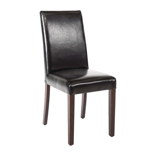 Faux Leather Dining Chair (Black) (Pack 2)