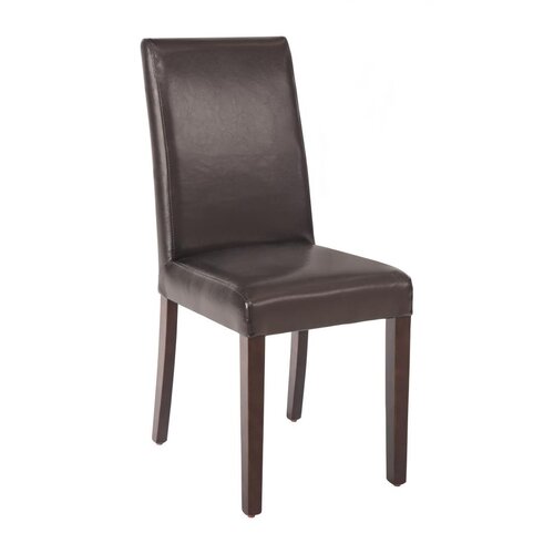 Faux Leather Dining Chair (Dark Brown) (Pack 2)