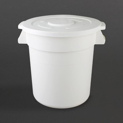 Vogue Round Container Bin White - 398mm 38Ltr