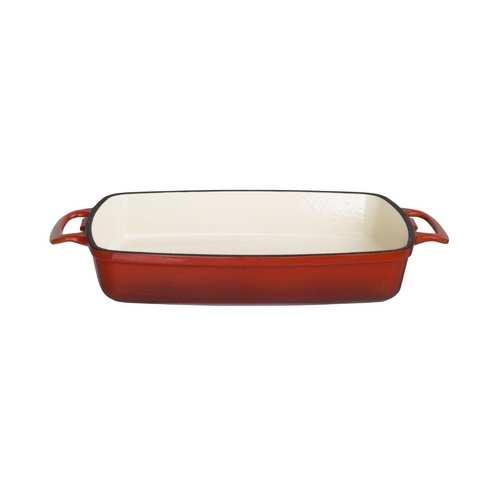 Vogue Rectangular Dish Red - 55x390x235mm 2 3/4Ltr 94 1/2fl oz