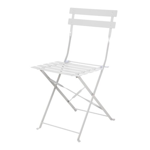 Bolero Grey Pavement Style Steel Chairs (Pack 2)