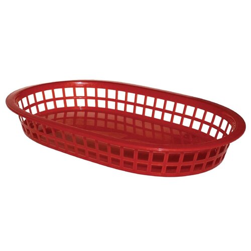 Olympia Oval Food Basket (Red) (Pack 6)