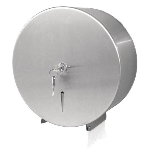 Jantex Stainless Steel Jumbo Roll Tissue Dispenser Satin Finish St/St 304