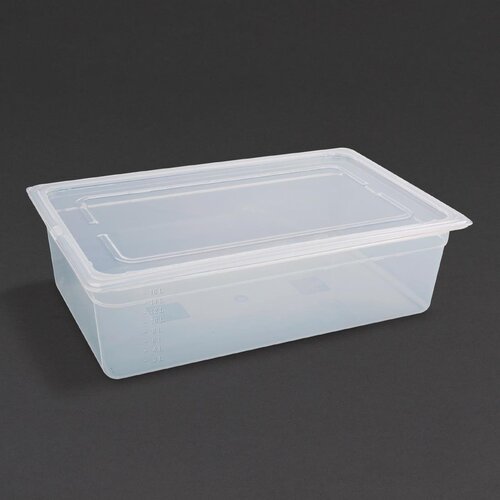 Vogue Polypropylene GN Pan -  1/1 with Lid 150mm (H) (Pack 2)