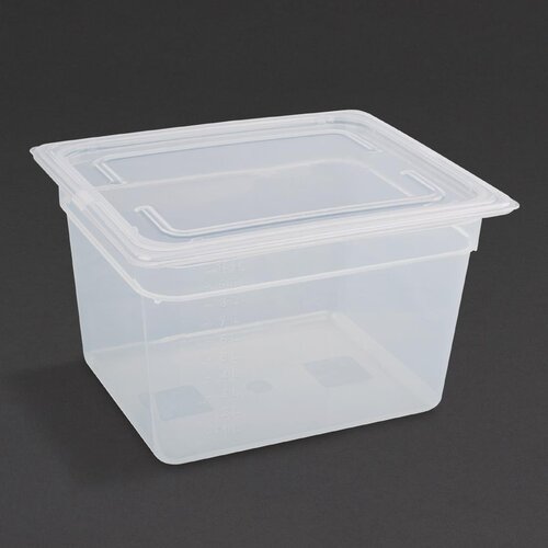 Vogue Polypropylene GN Pan - 1/2 with Lid 200mm (H) (Pack 4)