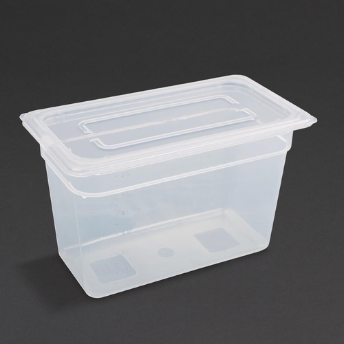 Vogue Polypropylene GN Pan - 1/3 with Lid 200mm (H) (Pack 4)