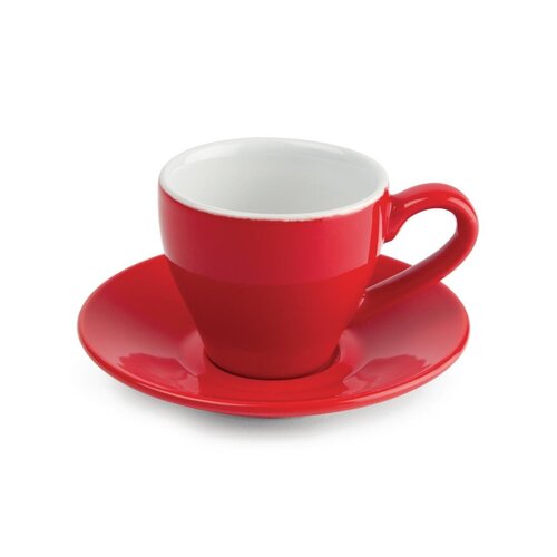 Olympia Cafe Espresso Cup Red - 100ml 3 1/2oz (Box 12)