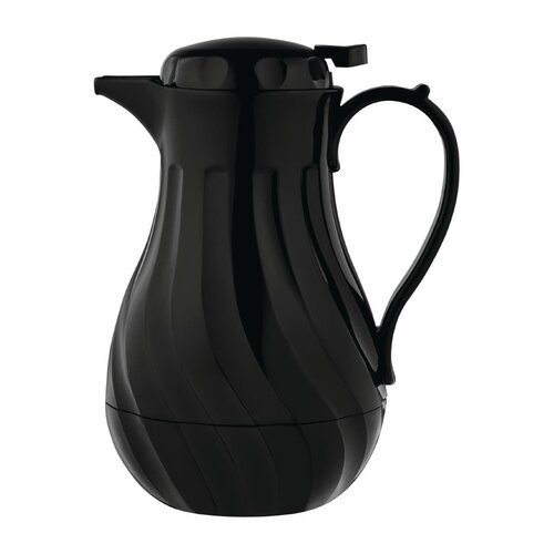 Olympia Insulated Swirl Jug Black - 2Ltr