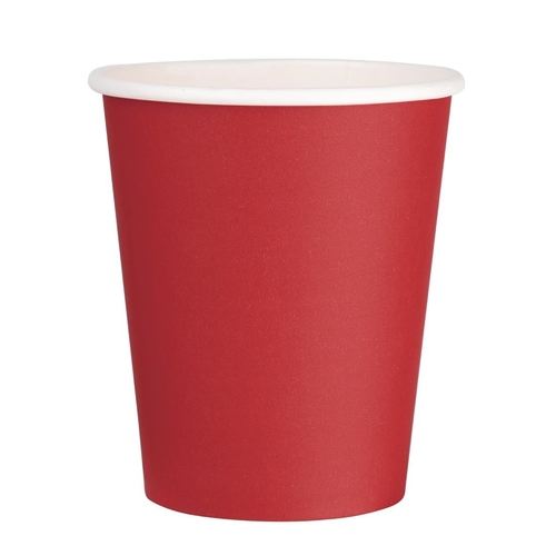 Fiesta Hot Cup Single Wall Red - 8oz (Case 1000)