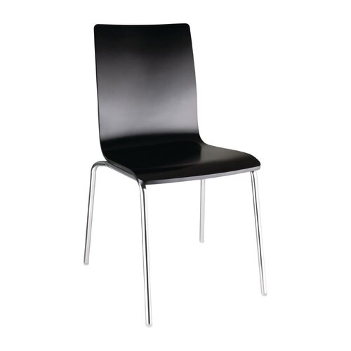 Bolero Square Back Sidechair Black (Pack 4)