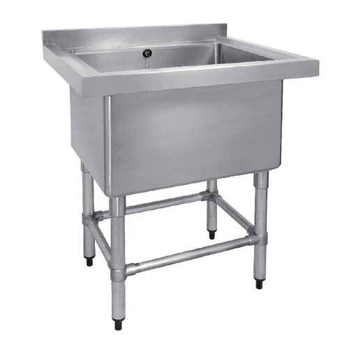 Vogue St/St Deep Pot Sink - 770mm (w) x 600mm (d)  (90mm Drain)