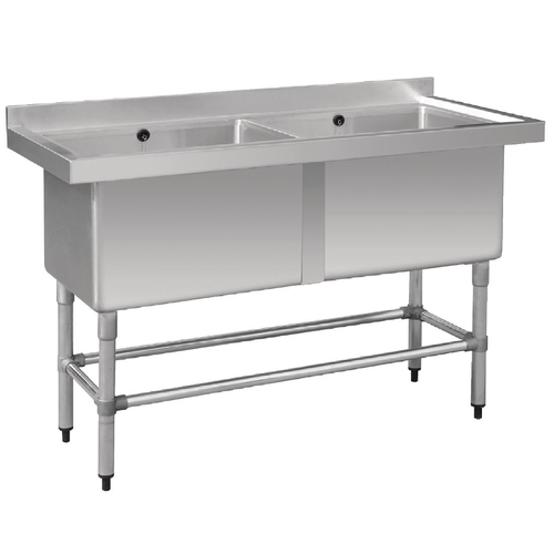 Vogue Double Deep Pot Sink (90mm Drain)