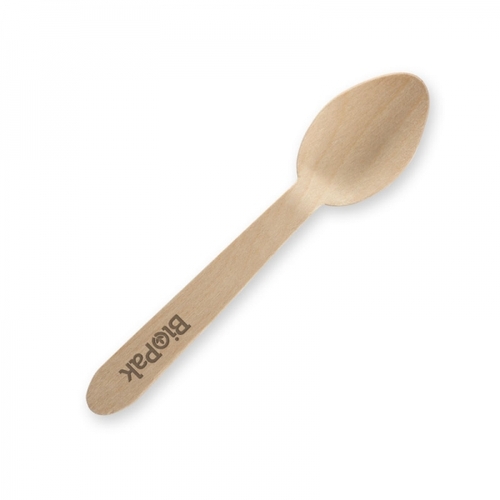 10cm coated tea spoon - FSC 100% - wood Pack Size 2000